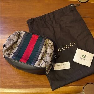 Gucci GG Web Small Cosmetic Pouch Dopp Kit